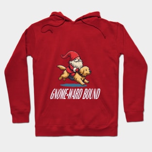 Gnomeward Bound - Dog and Gnome Holiday Tee Hoodie